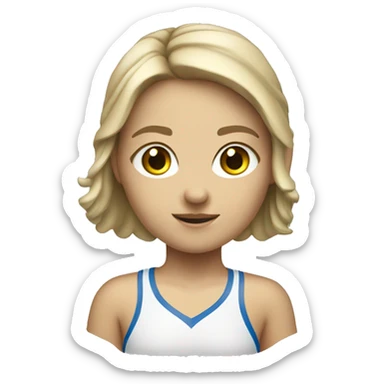 summer olympics gumnast caucasian girl sticker
