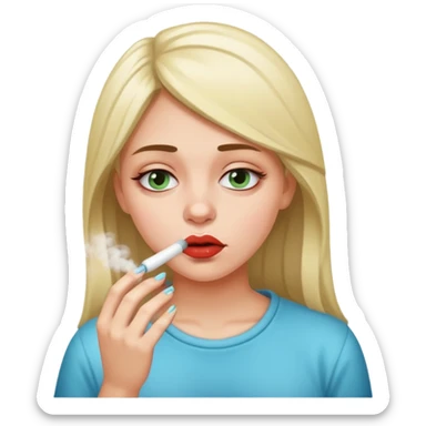 a girl snorting cocaine sticker