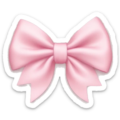 light pink bow on light pink bow sticker