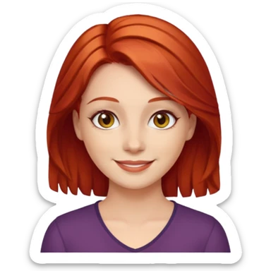 Westie with red hair and hazel eye woman sticker