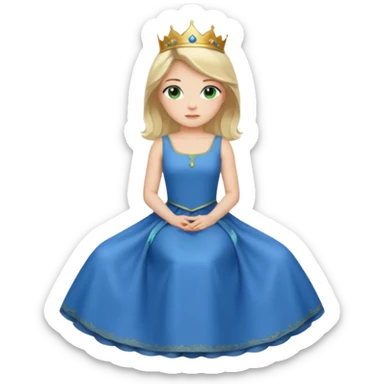 prince,  black Hair, blue eyes, garment,  woman, siiting on prince, white sleveless dress, blonde hair, green eyes, sticker