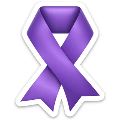 Purple ribbon emoji sticker