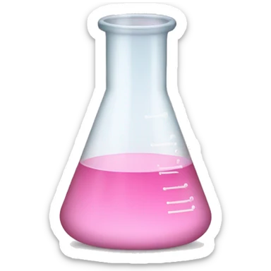 Erlenmeyer filled by light pink liquid sticker