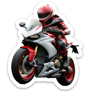 Ducati wheeling front view ￼ sticker