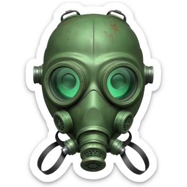 gas mask toxic sticker