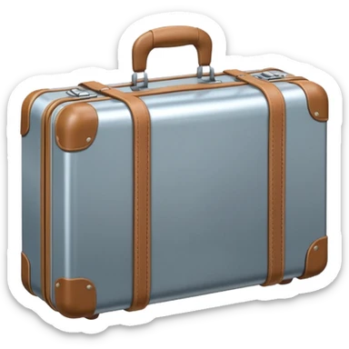 3D icon of a suitcase , accented with #FF3D00, representing taking paid leave. Minimal and modern. sticker