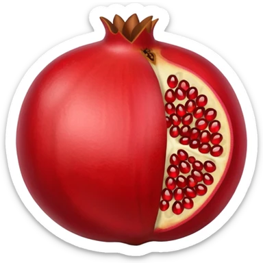 A pomegranate with visible seeds sticker