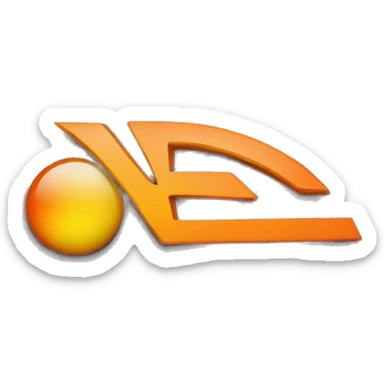 a fun and creative emoji to represent channel points for Twitch, featuring a bold 'F' in the center, with vibrant orange and yellow tones, playful and eye-catching sticker