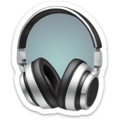 dj headphones with sound wave sticker