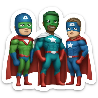 DRYOUTpro PLUS technicians as strong amazing superhero’s in colors blue white green red  sticker