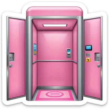 cute pink simple elevato ,make it obvious that it’s an elevator  sticker
