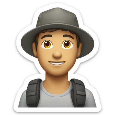 Avatar moreno con gorra sticker