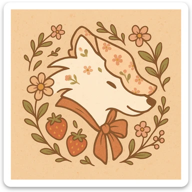 Give the Overwolf logo a cute cottagecore makeover sticker