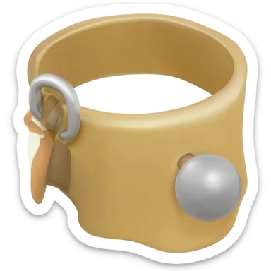 plain sqare cowbell on a collar sticker