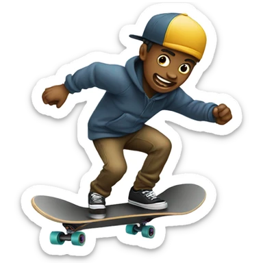 skateboard grinding sticker
