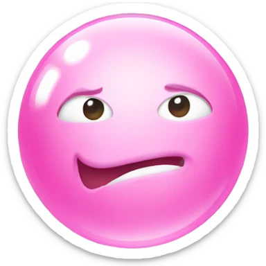 Pink bubble  sticker