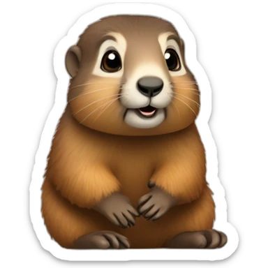 cute marmot with serbian sticker