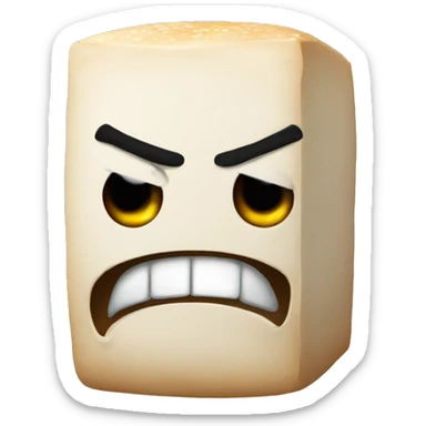 Angry tofu sticker