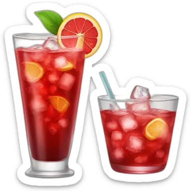 red-drink-with-ice sticker