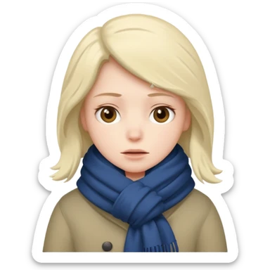 a cold person sticker