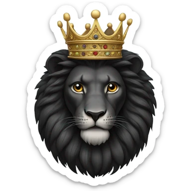 black Lion with crown sticker
