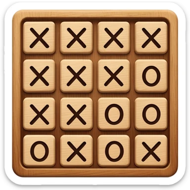 tic tac toe square sticker