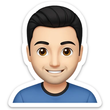 Chris Kirkpatrick with black hair sticker