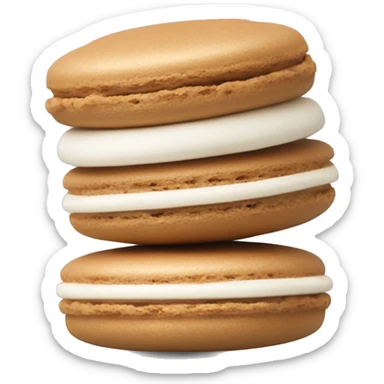Gingerbread macaron sticker