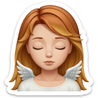 Sleepy angel with auburn hair the blonde balayage sticker