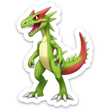  Cool Edgy Digimon-Fakemon-Guilmon-Sceptile-Flygon-Velociraptor-Dragon full body sticker