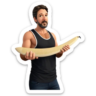 handsome man with facial hair sticker