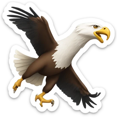 An eagle going after a ram sticker