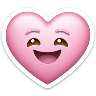 Pink heart with clouds  sticker