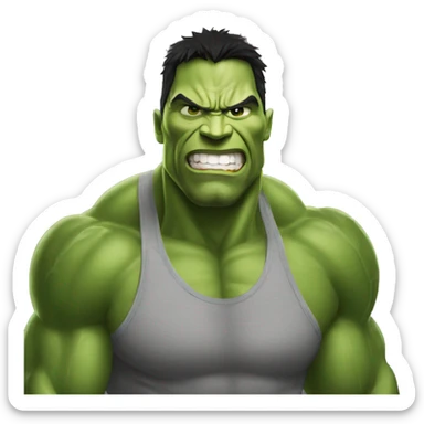 the rock become hulk sticker