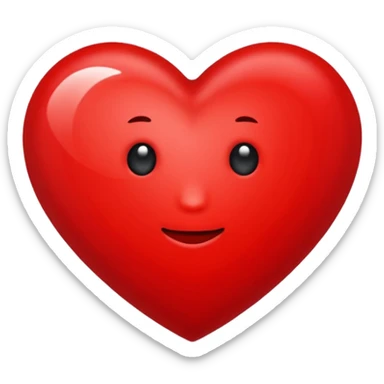 Rotes Herz mit einem c in der Mitte  sticker