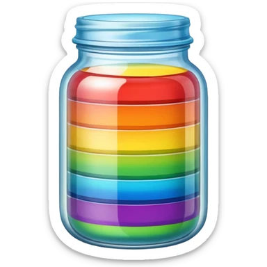 Rainbow Layered Jar	SRetro Ribbon Jar sticker