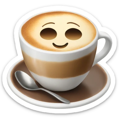 cappuccino in a cup sticker