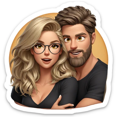 intimate hug between friends sticker