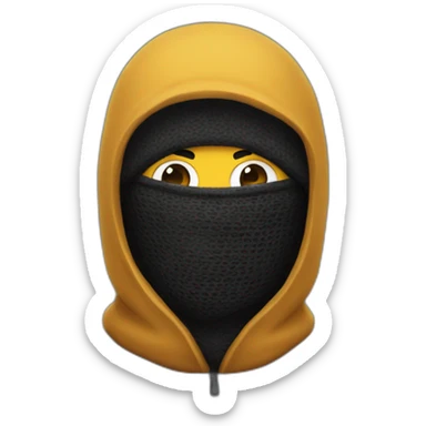 a guy wearing balaclava mask  sticker
