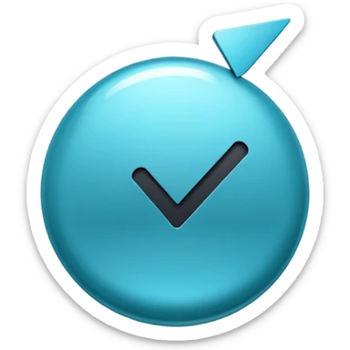 Blauer Haken von tik tok sticker