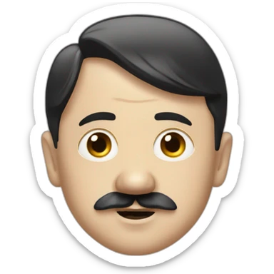 Adolf hitler with a béer sticker