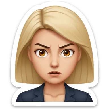 aggressive female boss sticker