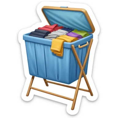 clothes hamper with legs sticker