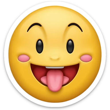 Emoji with tongue out sticker