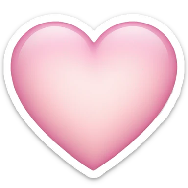 light pink heart sticker