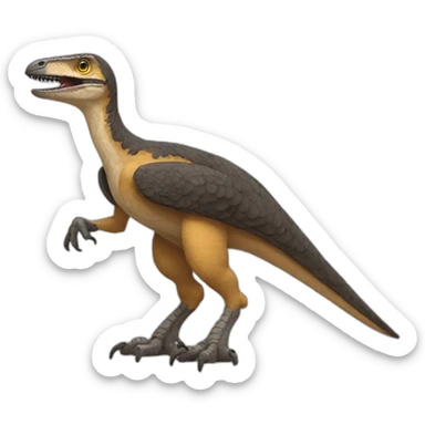 Velocirraptor alegre sticker