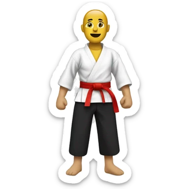 Karate con pantalón negro sticker