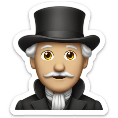 an old gentleman in the 19th century sticker
