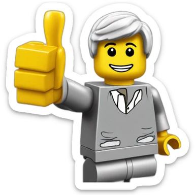 lego man thumbs up sticker