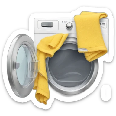 Dryer with towels sticker